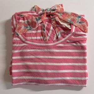 Maison Jules pink striped crew neck tee